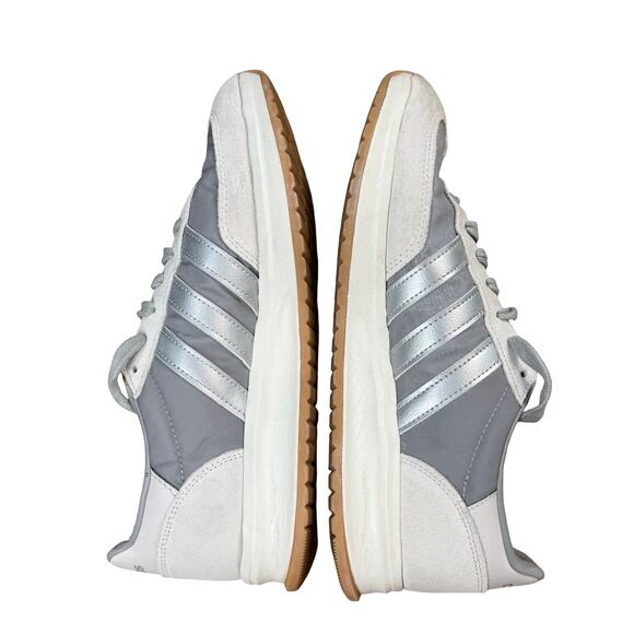 ADIDAS Run 70S 2.0 Sneakers Shoes White Gray SIlver Nylon Suede Fashion Womens 9 - Picture 6 of 9